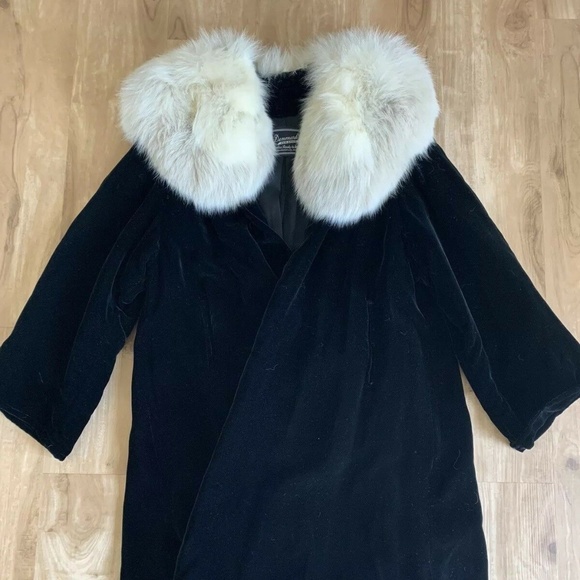 Vintage Jackets & Blazers - Vintage 1920s 1930s Black Silk Velvet Cloak Coat